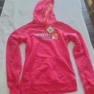 Women's pink Northface hoodie